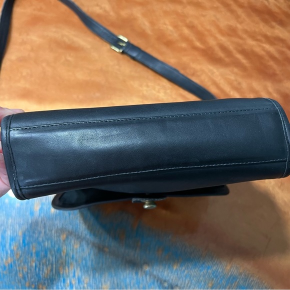 Vintage 90s Coach Legacy Scout Leather Bag black gold shoulder crossbody - Picture 9 of 16